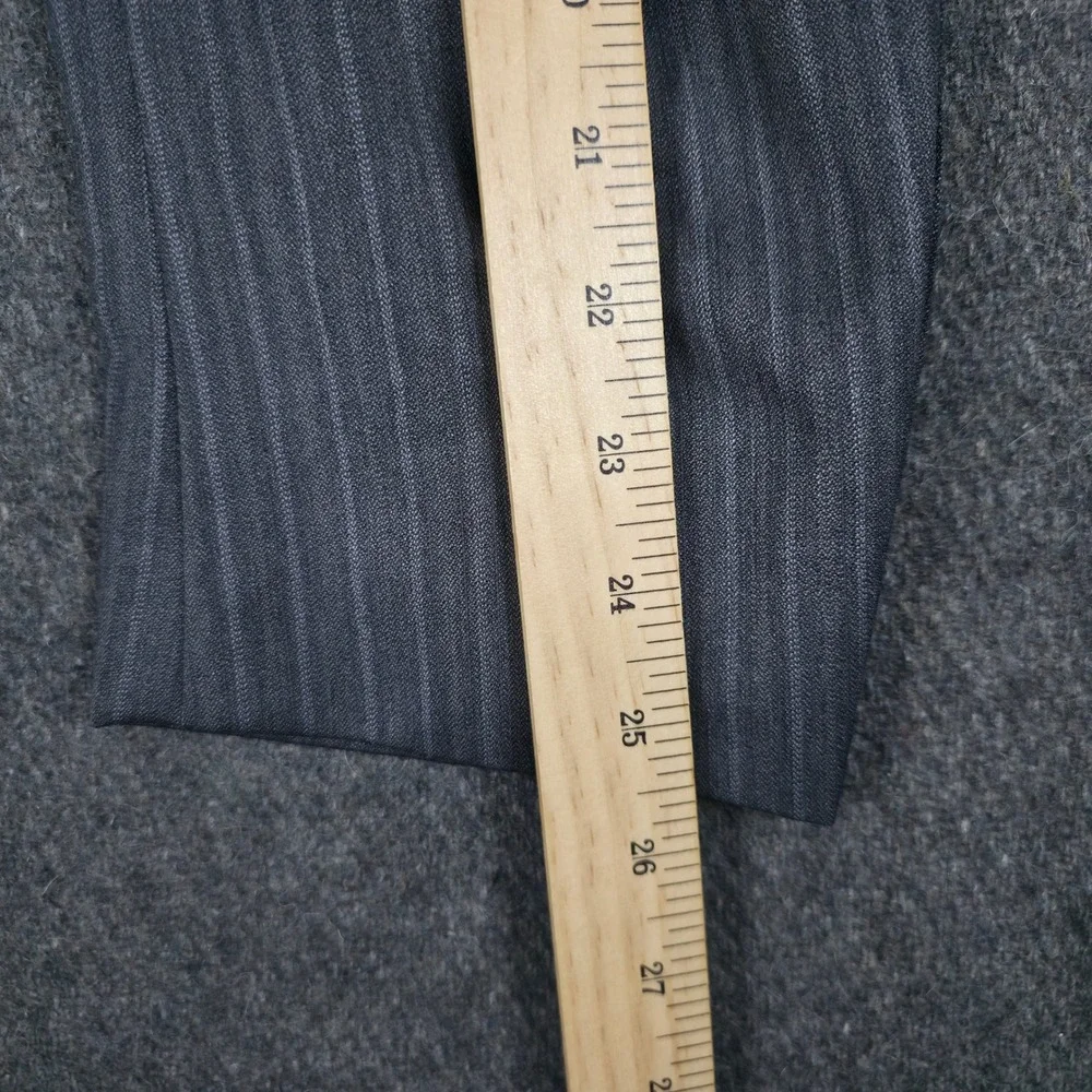 Jos A Bank Pinstripe Blazer Mens 40 Long Grey Metropolitan 100% Wool Slim Fit